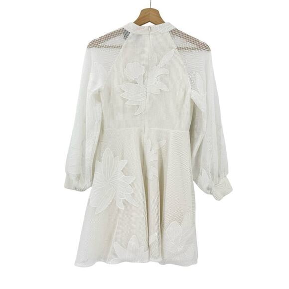 Anthropologie Mare Mare Sabine Embroidered Mini Dress Sz XS White - Picture 6 of 9